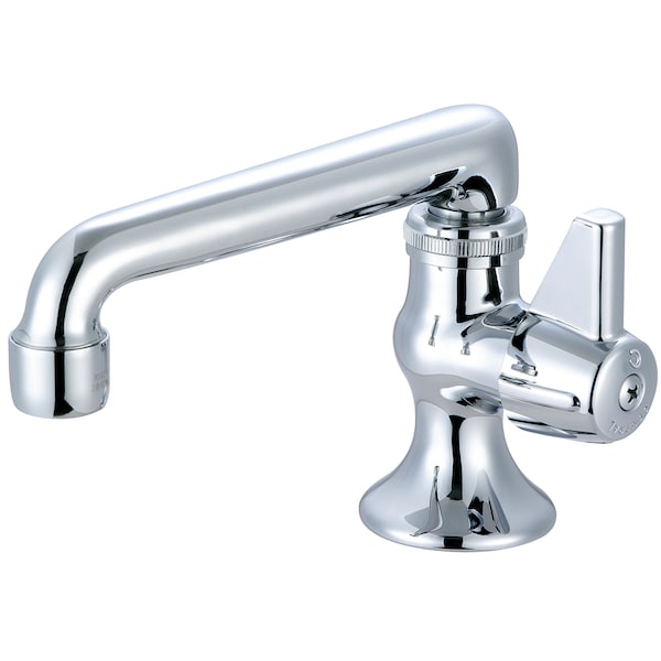Single Handle Bar Faucet, NPSM, Single Hole, Polished Chrome, Spout Reach: 5"